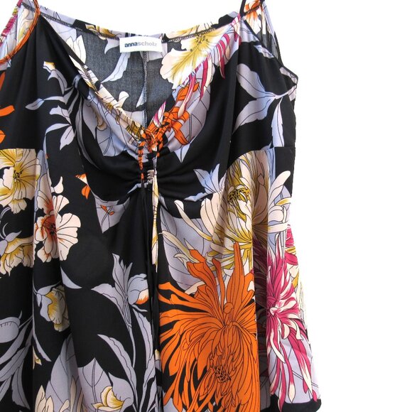 Anna Scholz Floral Camisole in Black and Orange - Picture 2 of 3